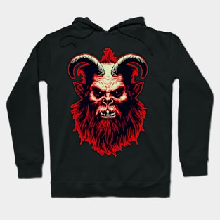 Vintage Krampus Christmas Holiday Horror Graphic Hoodie